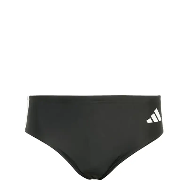 adidas Uomo 3 Stripes Swim Trunks, Black/White