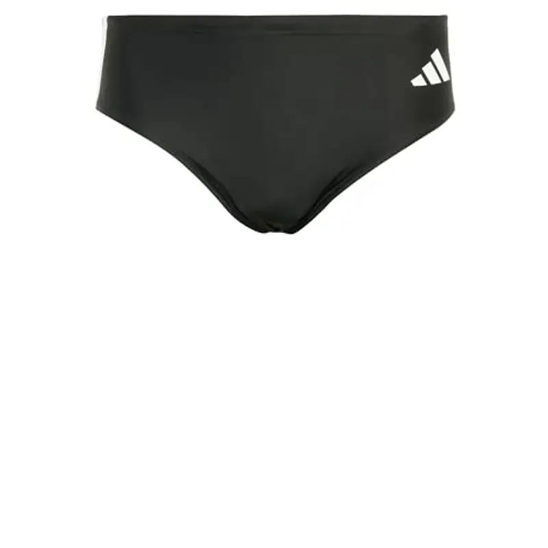 adidas Uomo 3 Stripes Swim Trunks, Black/White