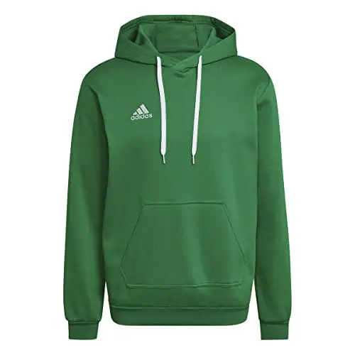 adidas Uomo Entrada 22 Sweat Hoodie, Team Green / White