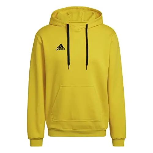 adidas Uomo Entrada 22 Sweat Hoodie, Team Yellow / Black