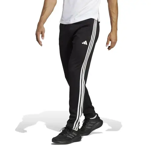 adidas Uomo Train Essentials 3-Stripes Training Pants, Black/White