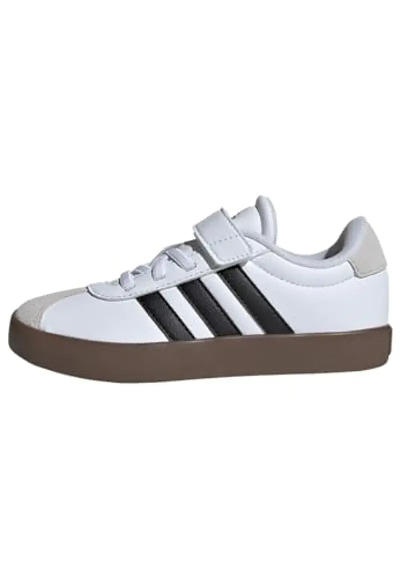 adidas VL Court 3.0 Hook And Loop Shoes Kids, Sneaker Unisex - Bambini e Ragazzi, Cloud White Core Black Grey One, 30 EU
