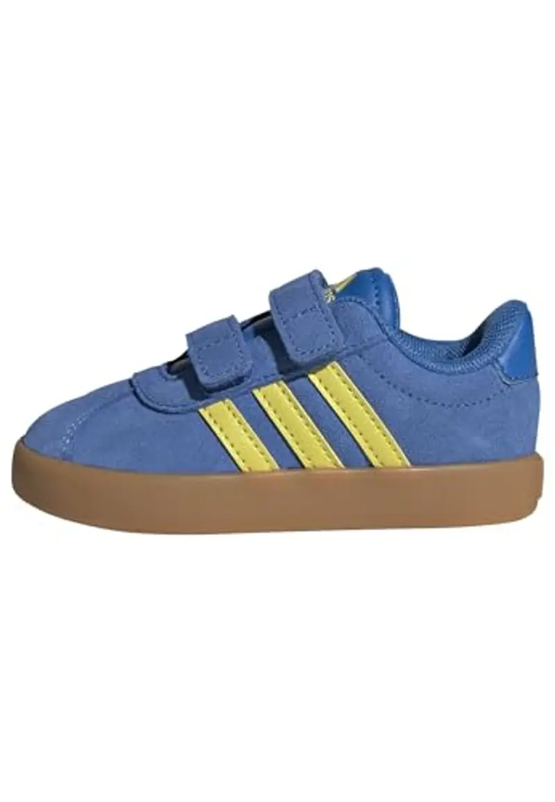 adidas VL Court 3.0 Shoes Infants, Scarpe Unisex-Bimbi 0-24, Bright Royal/Pure Sulfur/Gum, 23 EU