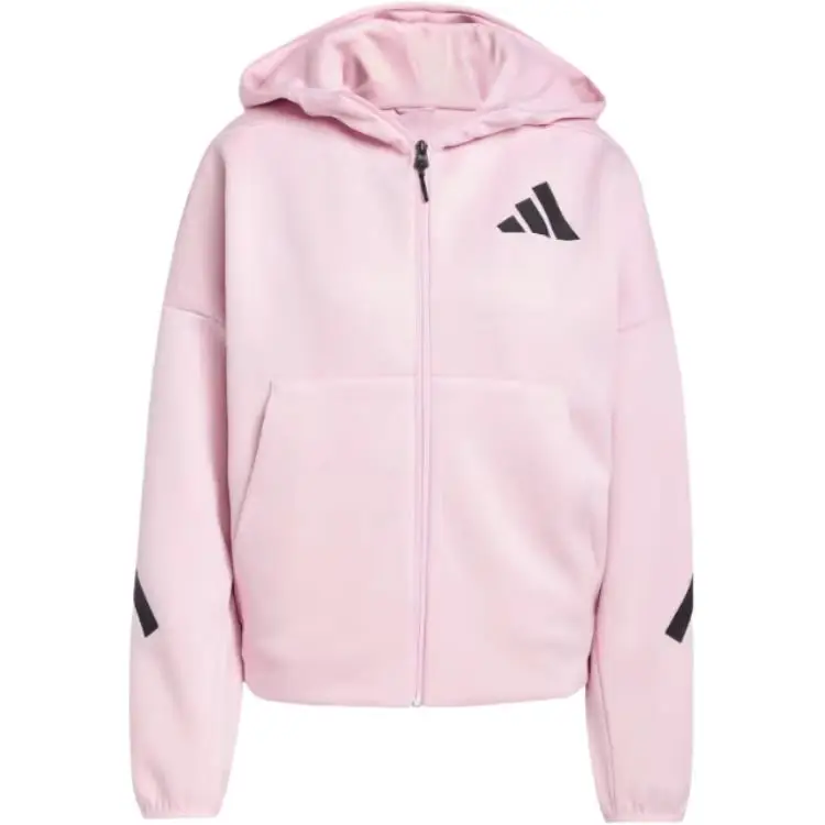 Adidas Z N E Felpa con Cappuccio Full-Zip Rosa Vero Donna Streetwear JC5393