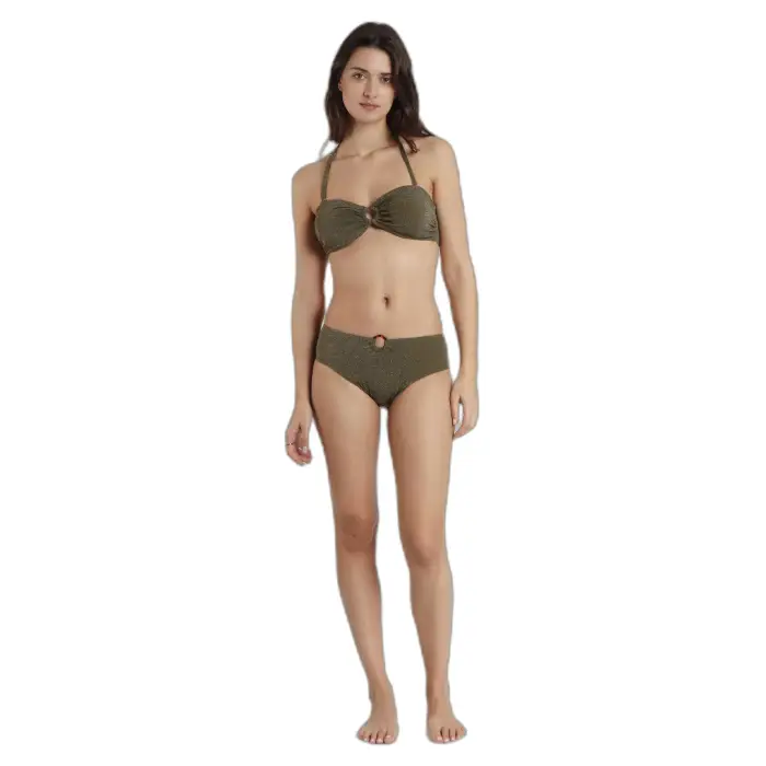 Admas Costume da bagno a fascia 2 pezzi da donna Shiny Paradise Vert
