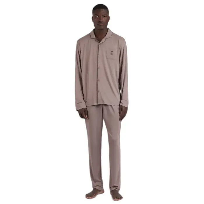 Admas Pigiama a maniche lunghe Classic Soft Sleep Marron