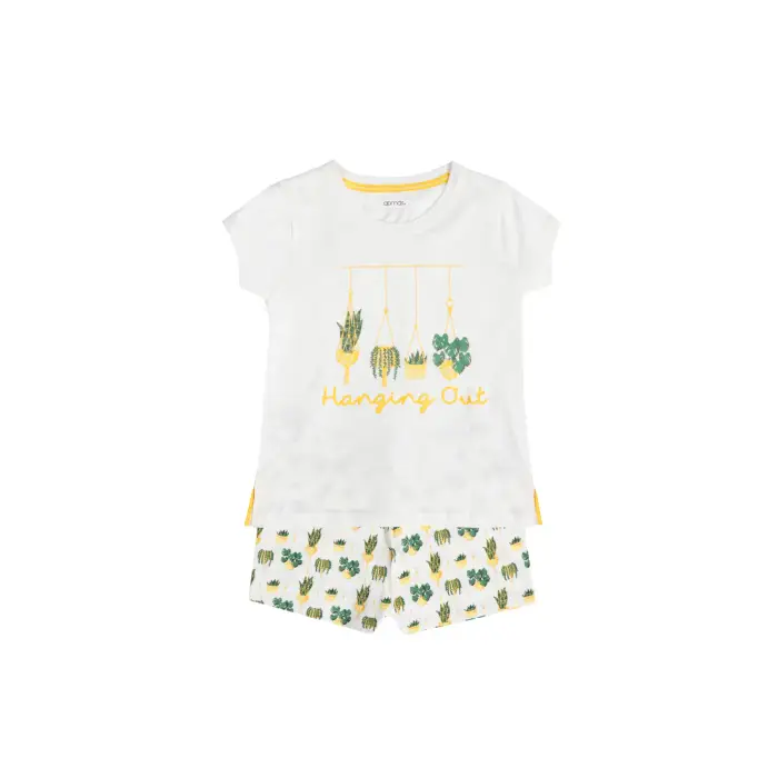 Admas Pigiami da bambina Hanging Out Blanc