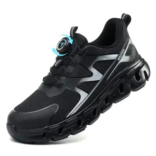 AEKYIWL Scarpe Antinfortunistiche Uomo Donna Bassa Scarpe da Lavoro Leggere Comode Antiscivolo Traspiranti Scarpe