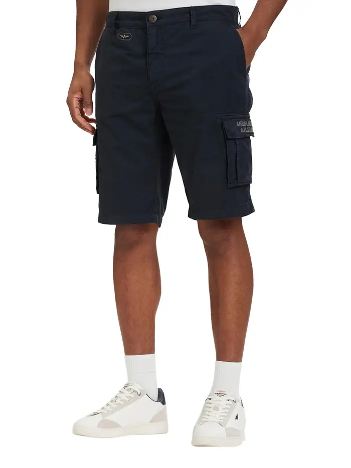 aeronautica-militare bermuda casual da uomo - blu