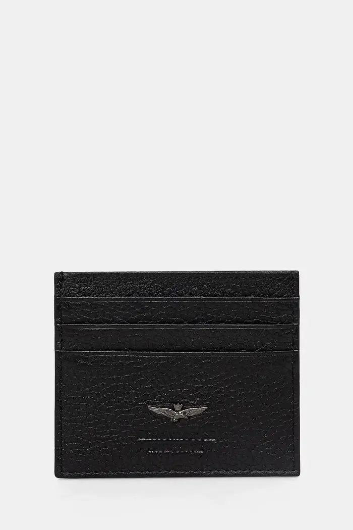 aeronautica militare portacarte in pelle Nero