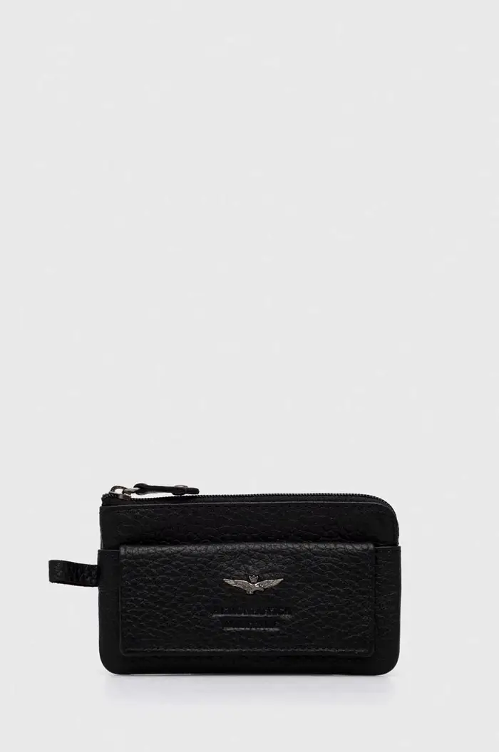 aeronautica militare portachiavi in pelle Nero
