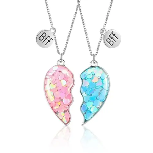 AFCJLTO Collana Pendente Amicizia Set, Confezione da 2 collane BFF Collana, Best Friends Collana, collana bff per 2