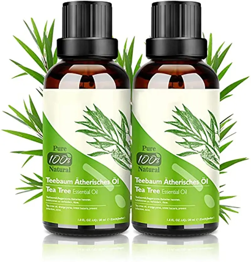 TATERO Aifanciey Tea Tree Oil Puro 100% Olio Essenziale Tea Tree 2 PACK - Olio di Acne Olio Essenziale di Albero del Tè Naturale Anti Acne e