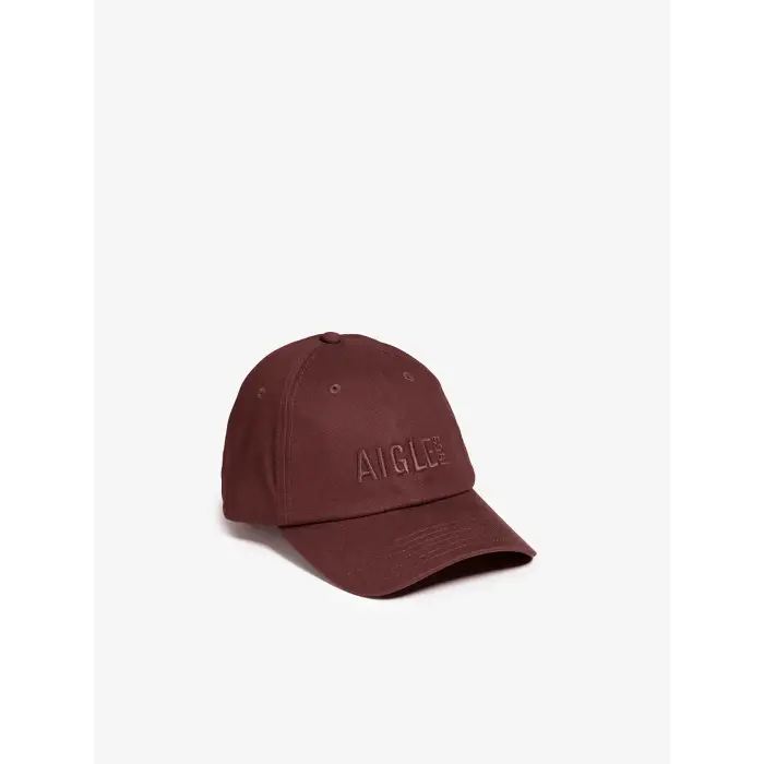 Aigle Cascopellino da baseball in cotone ricamato Rouge