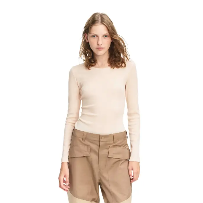 Maglietta a manica lunga da donna Aigle AIW25WTSH002 Beige