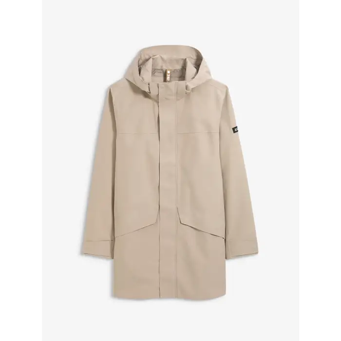 Aigle Parka lunga a due strati con cappuccio Gore-Tex Beige