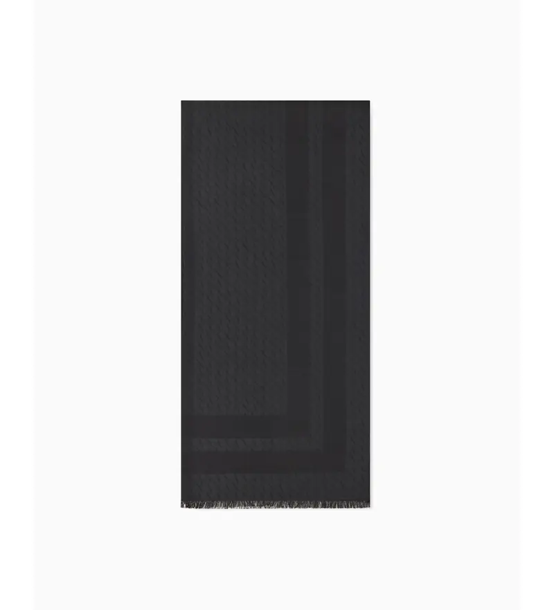 AIX Armani Exchange per donna. XW001408AF16977FC026 Sciarpa con logo nero (OSFA), Casual, Viscosa