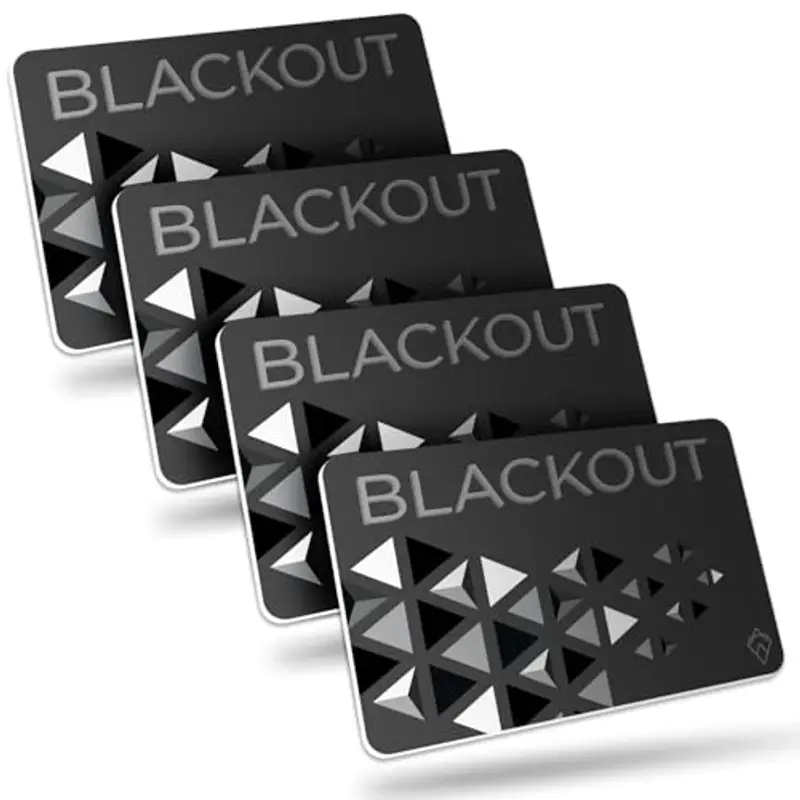 AKIELO BLACKOUT RFID Protection Card – Scheda Blocco RFID Anti-Frode Ultra Sottile – Proteggi Carte di Credito Contactless – Porta Carte