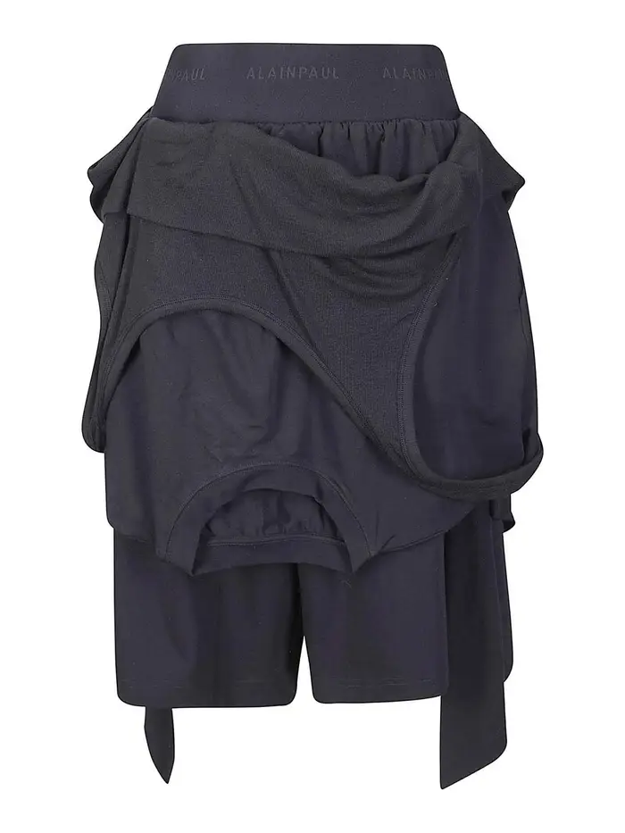 Pantaloncini a strati unisex Nero