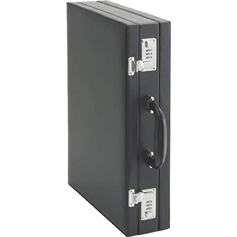 ALASSIO 92300 - Custodia PONTE attaché, in finta pelle, ca. 44, 5 x 33 x 10 cm, nera, 1, 85 kg