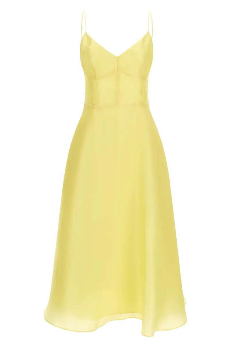 ALBERTA FERRETTI Abito Organza Di Seta Giallo