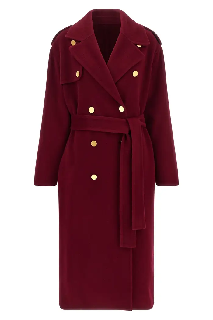 ALBERTA FERRETTI Cappotto Lungo Lana Rosso