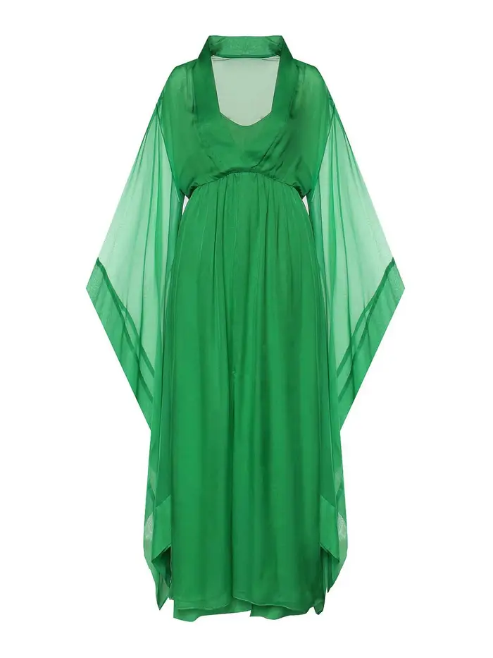 Alberta Ferretti Vestito lungo in viscosa Verde