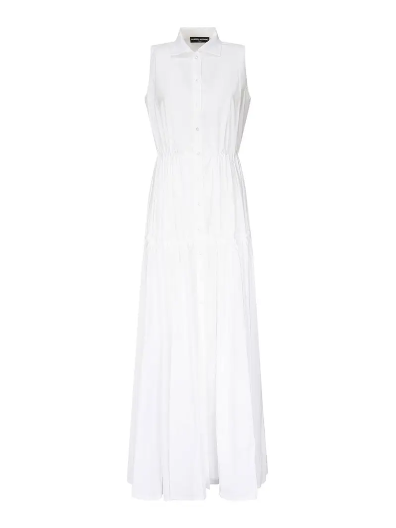 Alberto Audenino Vestito da camicia da cotone da giglio Bianco