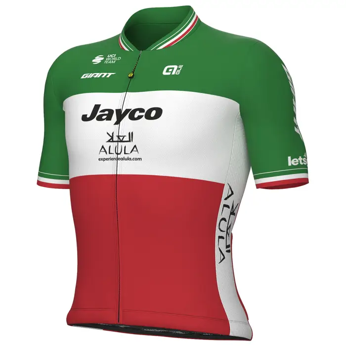 Alé Maglia manica corta TEAM JAYCO-ALULA Campione italiano 2023 Bianco