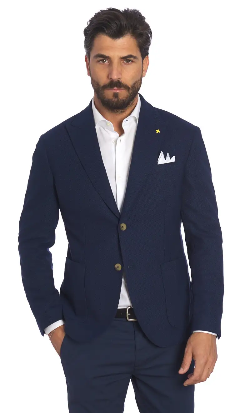 ALESSANDRO GILLES Giacca operata, colore blu