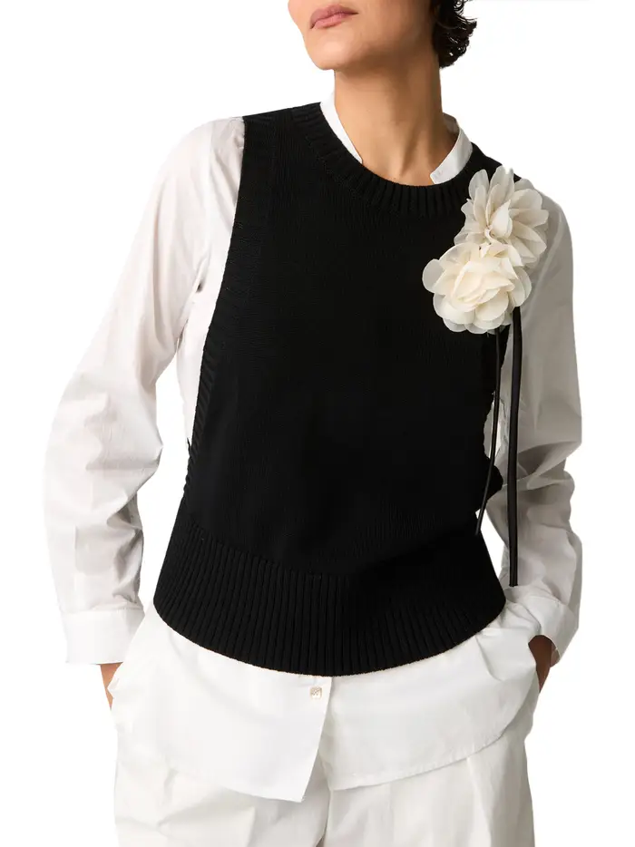 gilet alessia santi da donna - nero