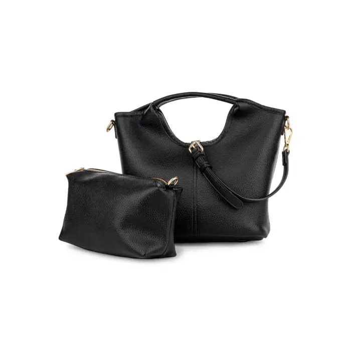 Borsa nera Alesya da donna con pochette