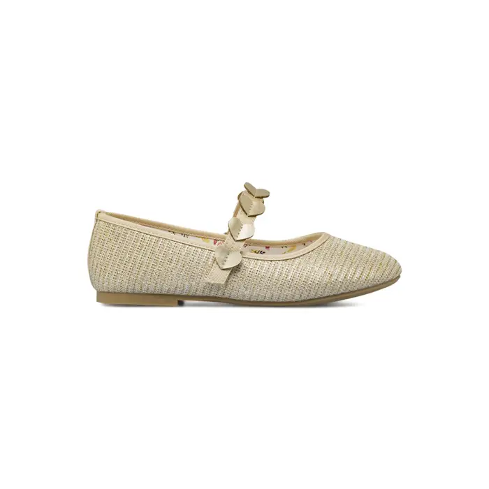 ALESYA GIRL Ballerine oro glitterate da bambina con cuori