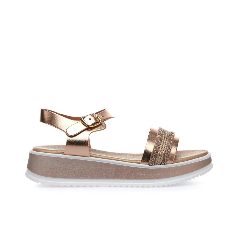 Sandali bimba oro con strass