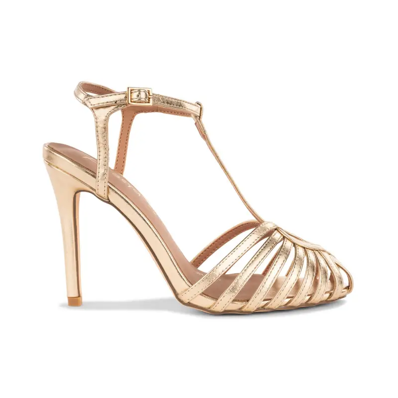 ALESYA Sandali con tacco Donna Oro 2661881