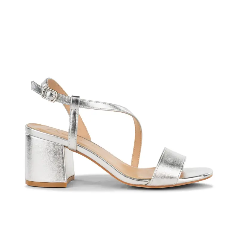 ALESYA Sandali con tacco Donna Argento 4030181