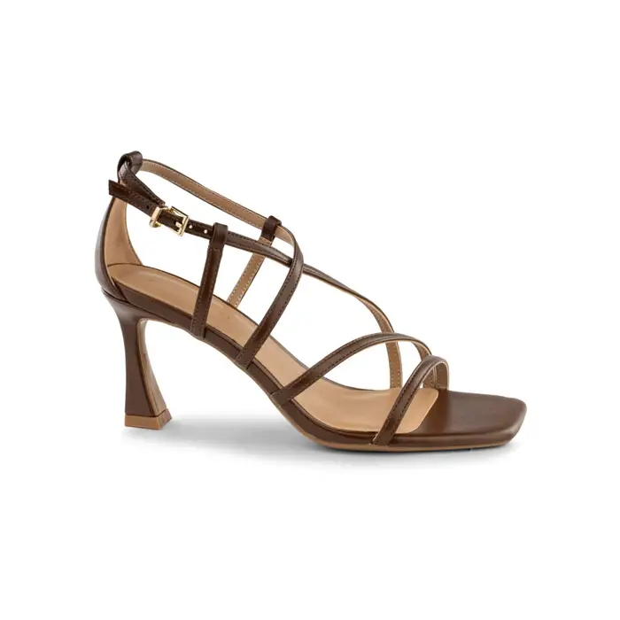 Sandali marroni Alesya da donna con tacco alto e cinturini