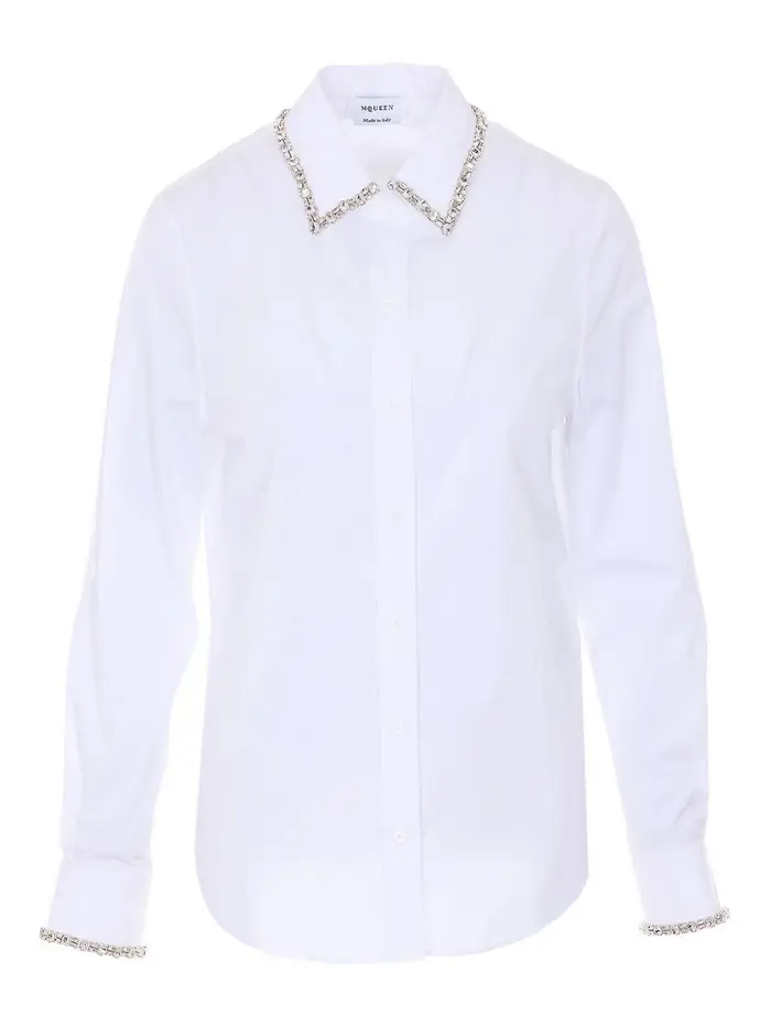 Alexander Mcqueen Camicia Bianca Optical Bianco