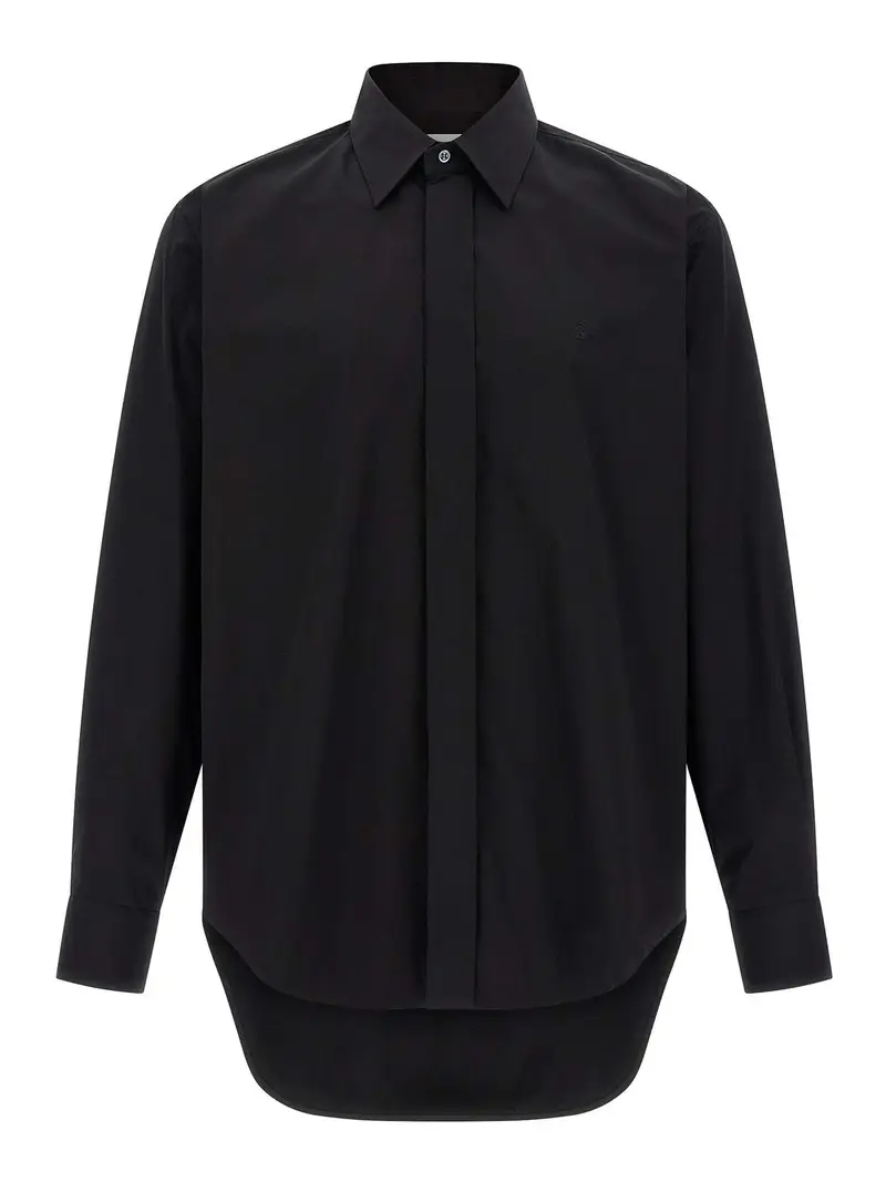 Alexander Mcqueen Camicia da ricamo a logo Nero