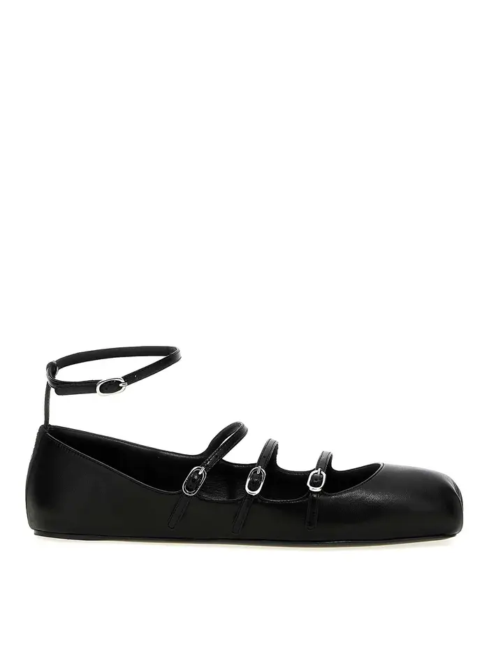 Cinturini per ballerine in pelle Nero
