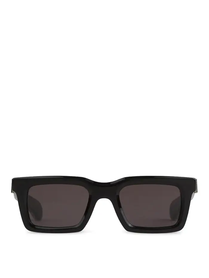 Alexander Mcqueen Occhiale rettangolare con finitura lucida Nero