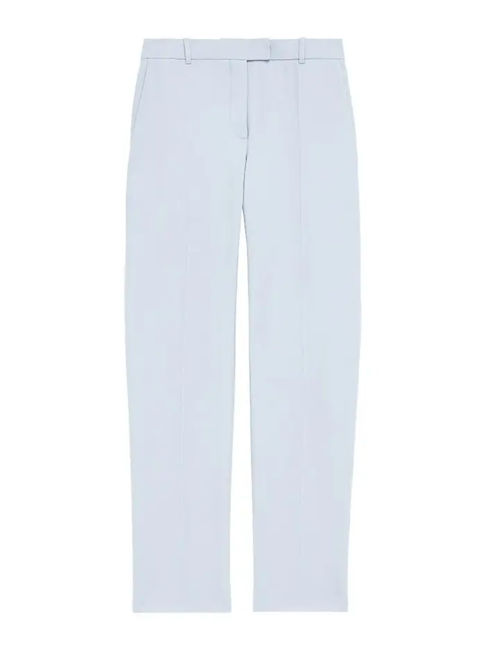 Alexander Mcqueen Pantaloni sartoriali cropped Azzurro