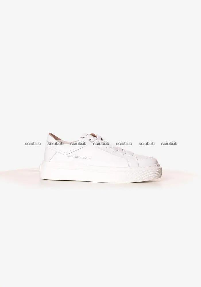 Alexander Smith Scarpe uomo bianche Regent in pelle con suola rialzata