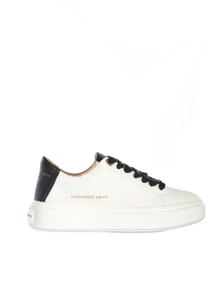 sneaker da donna Alexander Smith in pelle con loghi Bianco