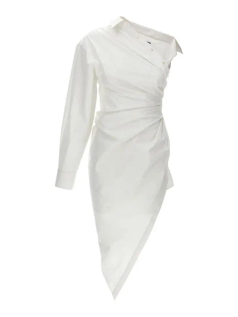Alexander Wang Abito chemisier asimmetrico Bianco