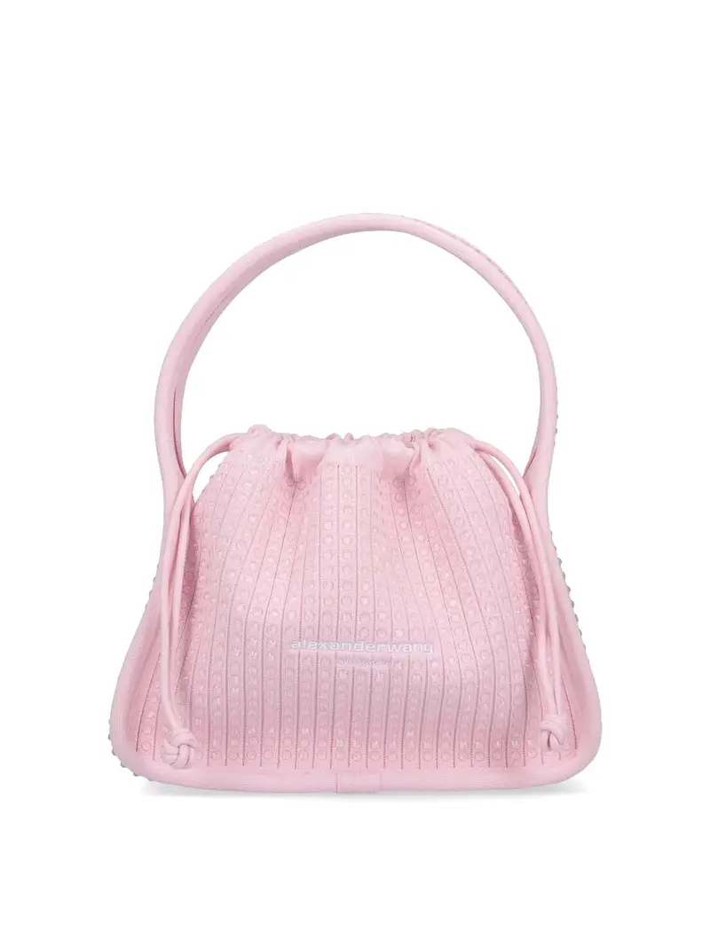 Alexander Wang Borsa Tote Piccola Con Strass Color Carne E Neutri