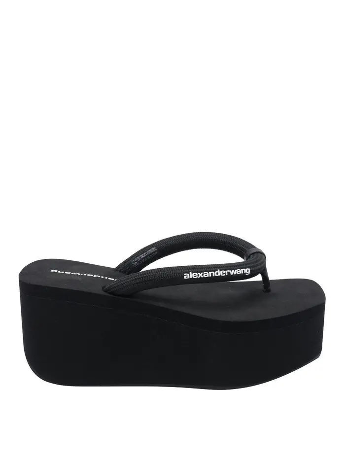 Alexander Wang Sandali infradito Jenna con plateau Nero