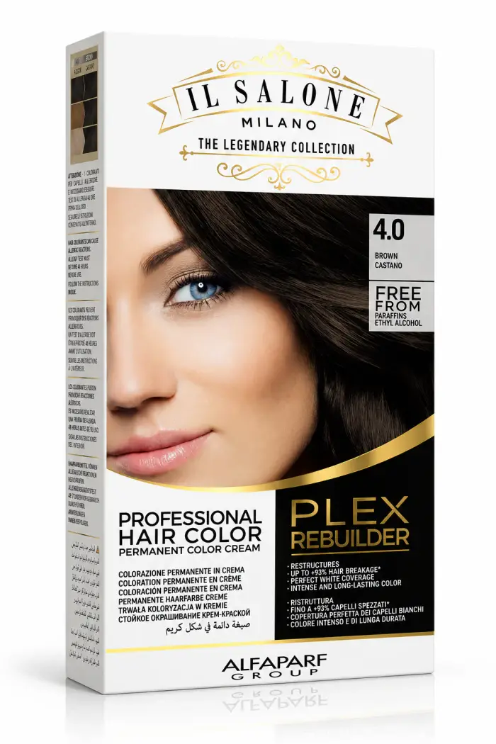 Alfaparf Milano Il Salone Milano Plex Rebuilder tinta permanente per capelli colore 4 0 - Marrone 1 pz