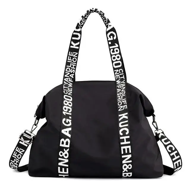 aliwood Designer Borse da donna in nylon Totes Borsa da viaggio di grande capacità Borsa a tracolla da spalla femminile di alta qualità nero