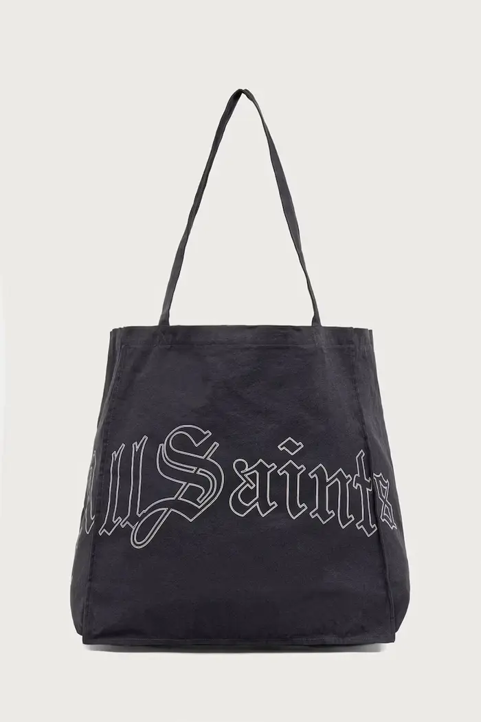 AllSaints borsa in materiale da uomo in cotone DECENT LRG TOTE Nero